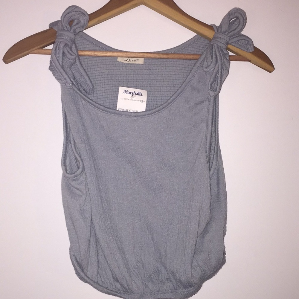 Light blue crop top